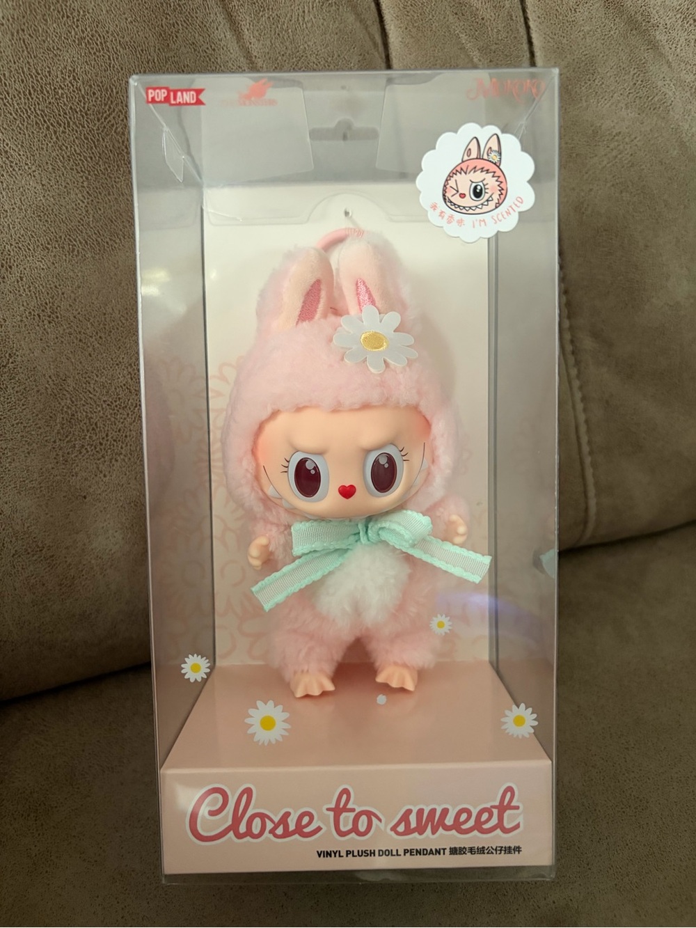 LABUBU MOKOKO Close to Sweet Pink Plush Small Pet Doll